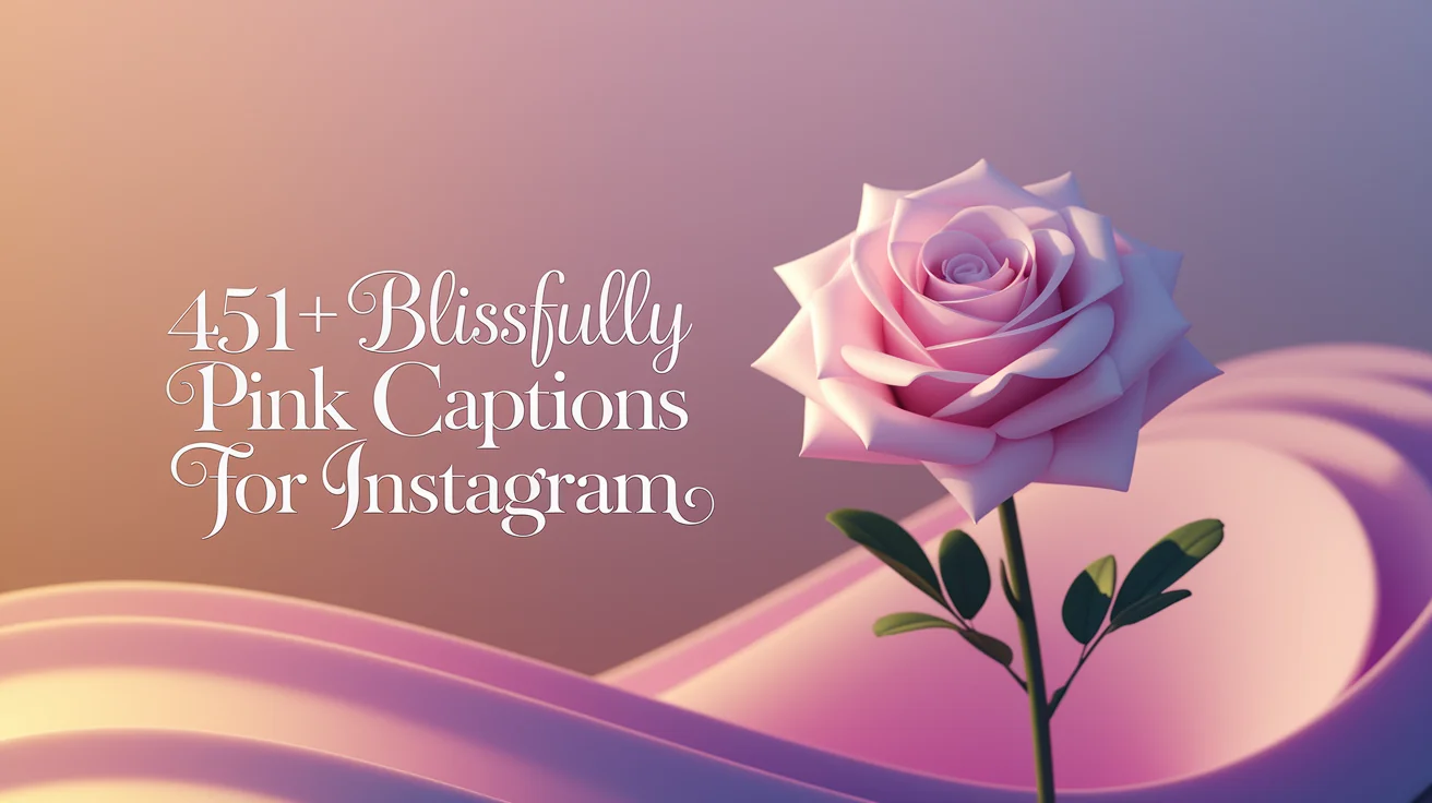 Blissfully Pink Captions for Instagram