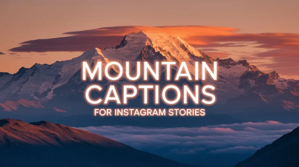 Mountain Captions for Instagram Stories