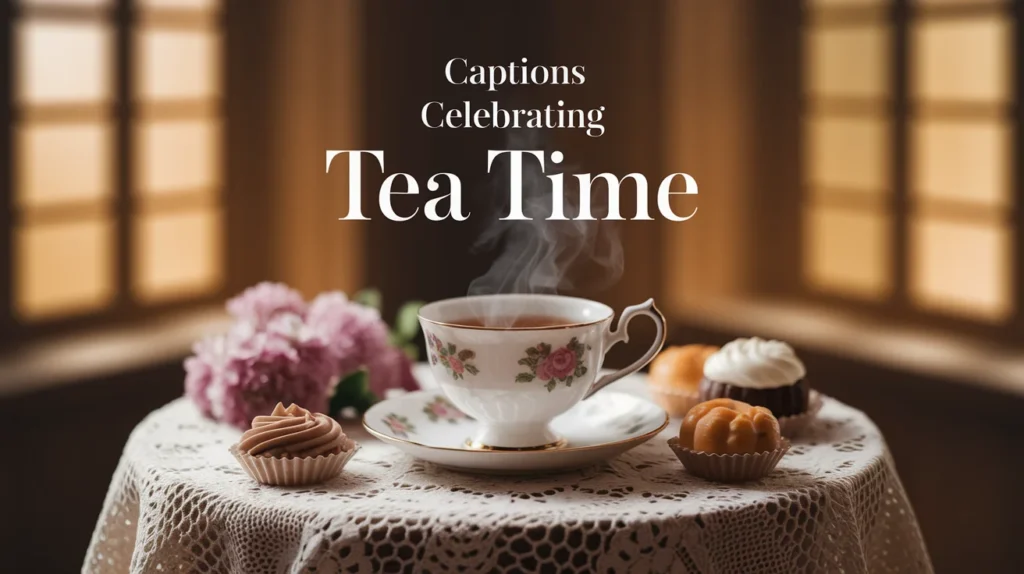 Captions Celebrating Tea Time