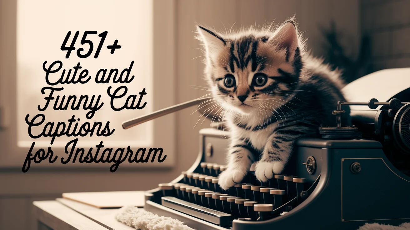 Cute and Funny Cat Captions For Instagram
