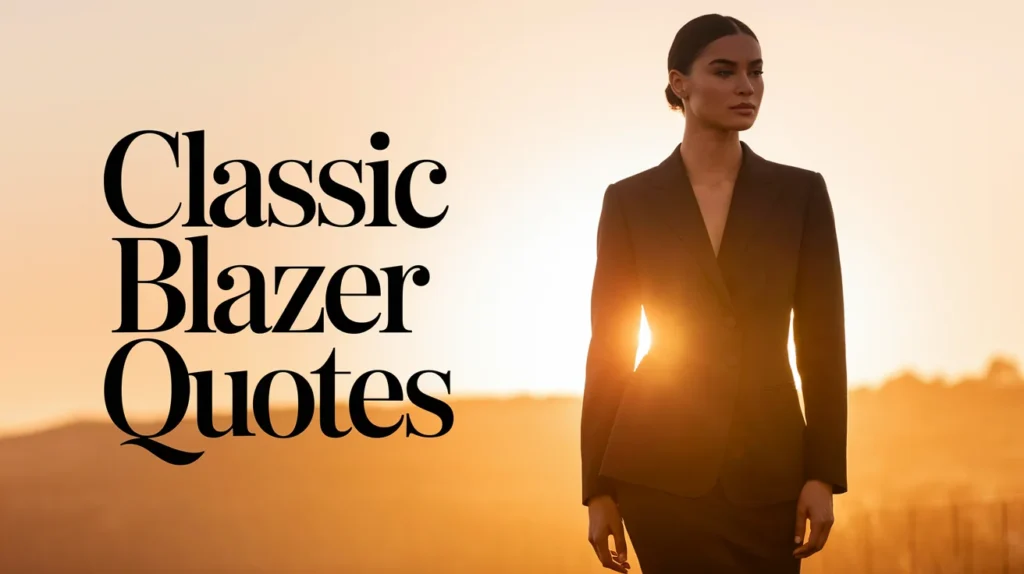 Classic Blazer Quotes