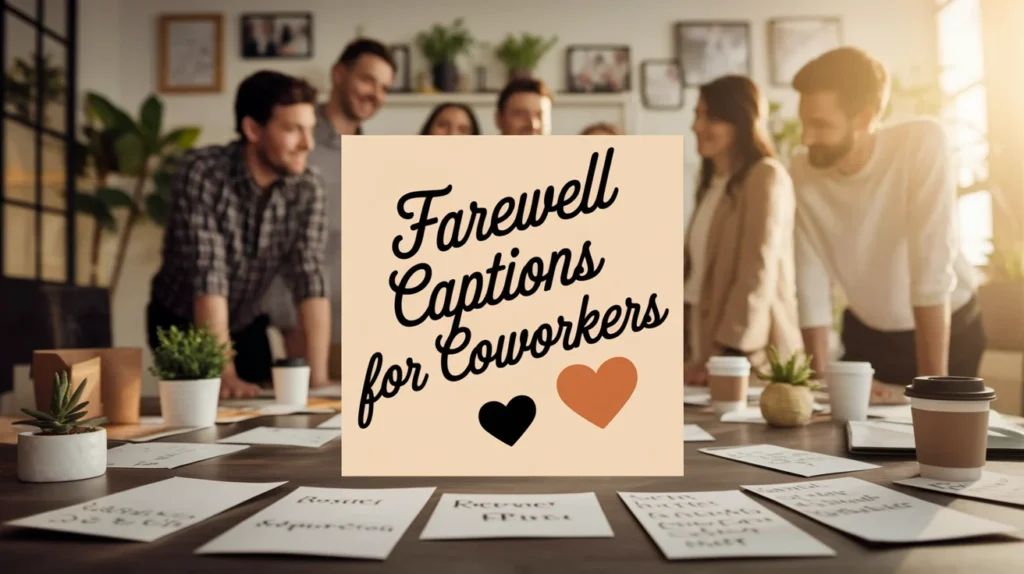 Farewell Captions For Coworkers π