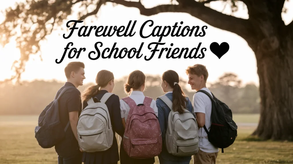 Farewell Captions For School Friends π