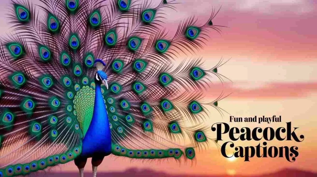 Fun and Playful Peacock Captions