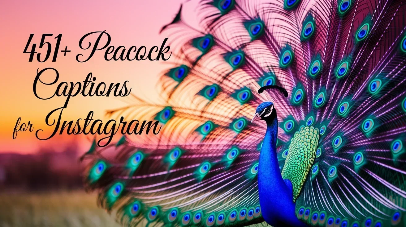 Peacock Captions For Instagram