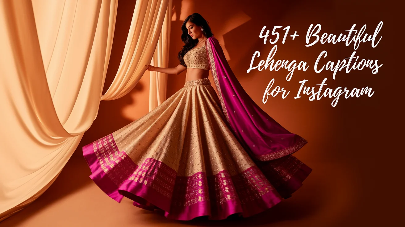 Beautiful Lehenga Captions For Instagram