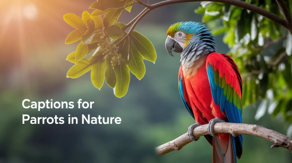 Captions for Parrots in Nature