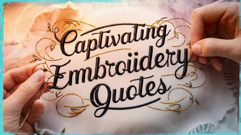 Captivating Embroidery Quotes