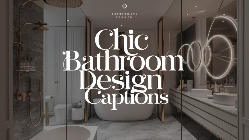 Chic Bathroom Design Captions