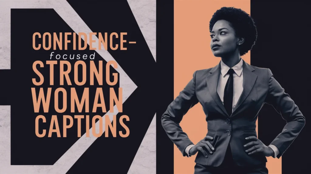 Confidence-Focused Strong Woman Captions