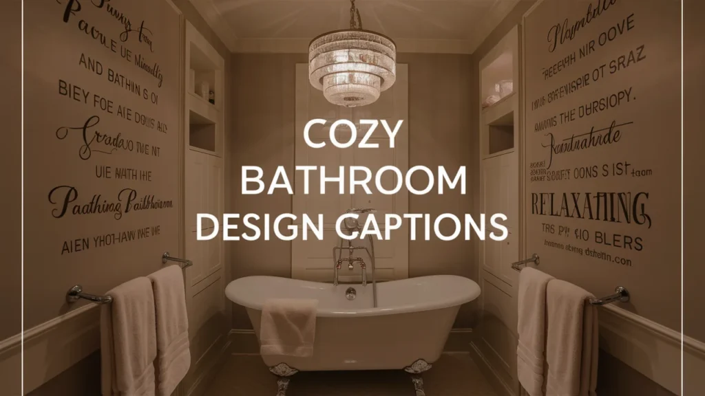Cozy Bathroom Design Captions