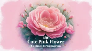 Cute Pink Flower Captions For Instagram