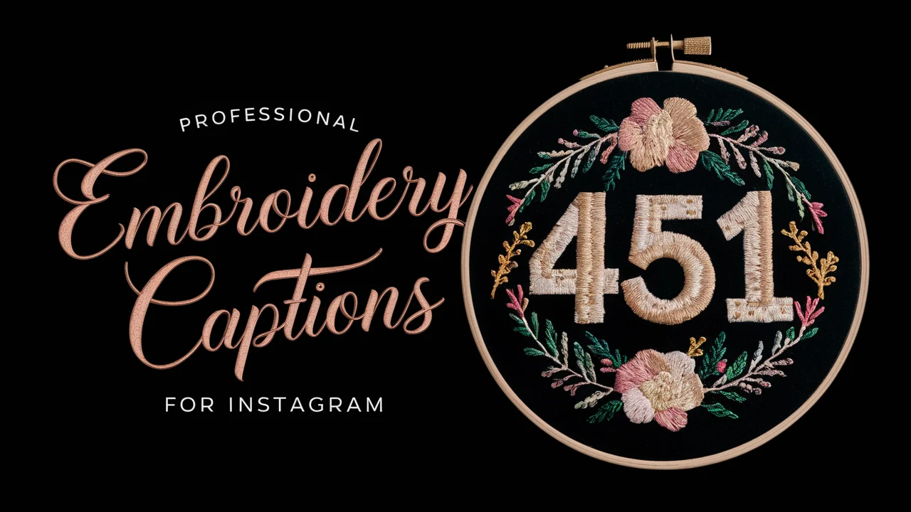 Embroidery Captions For Instagram