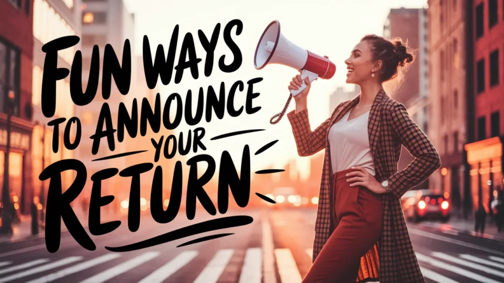 Fun Ways to Announce Your Return