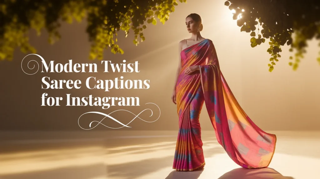 Modern Twist Saree Captions for Instagram