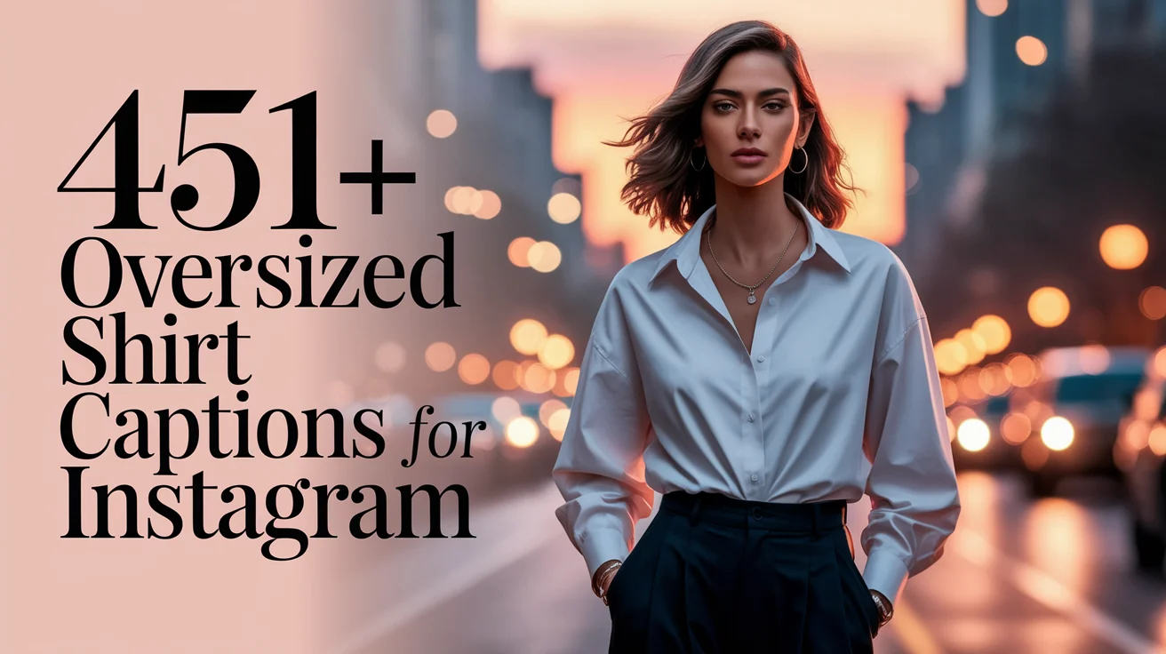 Oversized Shirt Captions For Instagram
