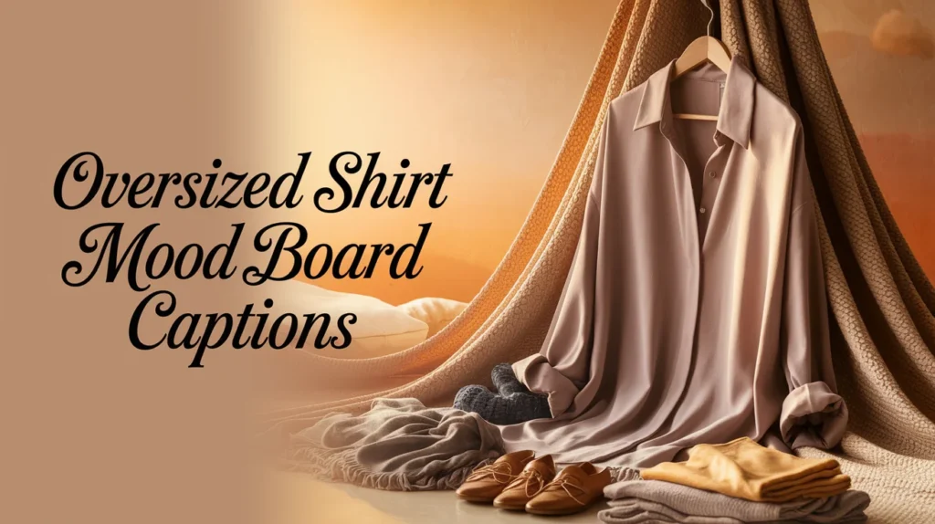 Oversized Shirt Mood Board Captions