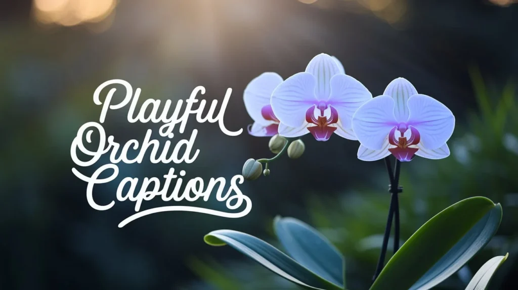 Playful Orchid Captions