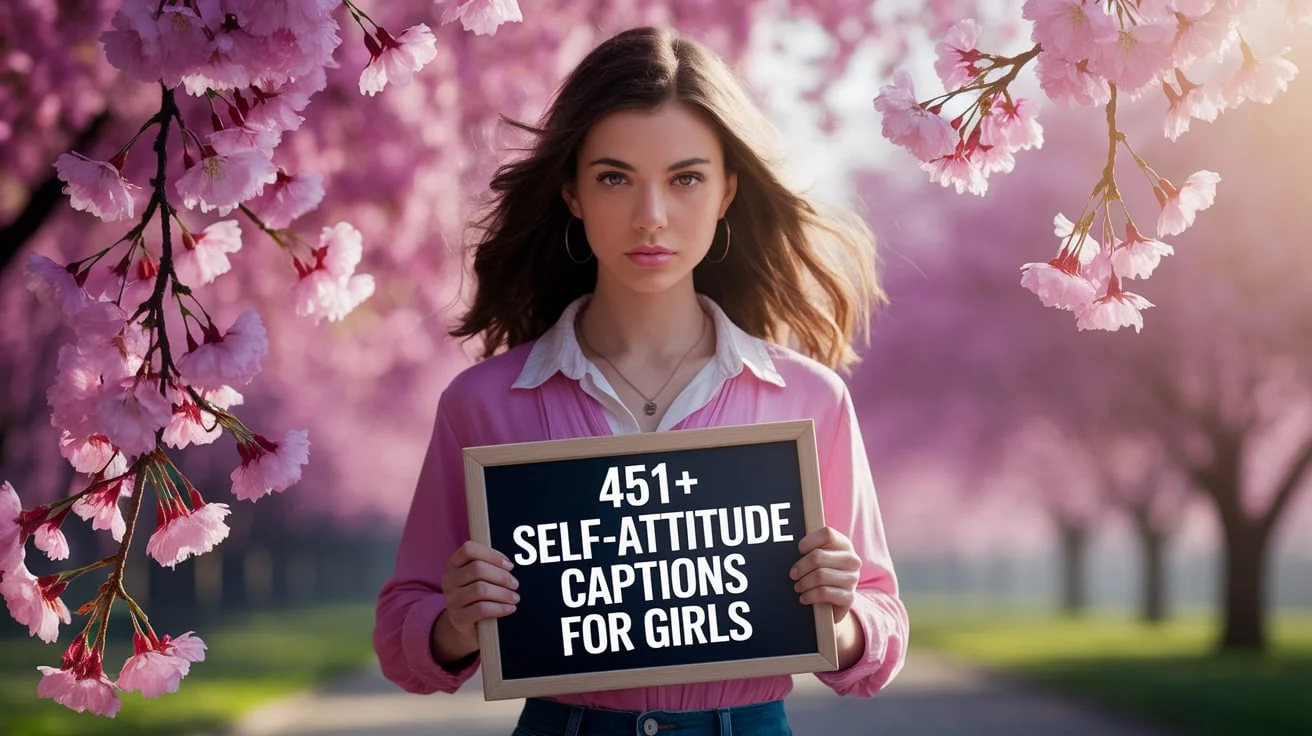 Self-Attitude Captions for Girls