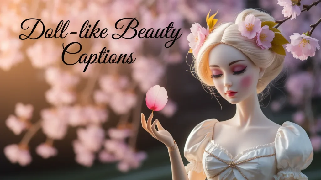 Doll-Like Beauty Captions