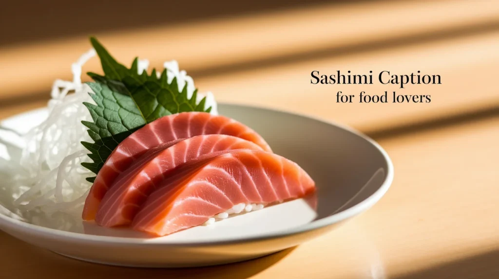 Sashimi Caption for Food Lovers